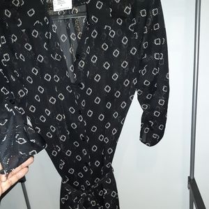 Black dress for an evening out.